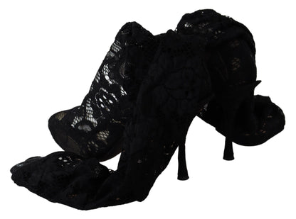 Luxurious black stretch sock pumps embodying elegance and sophistication
