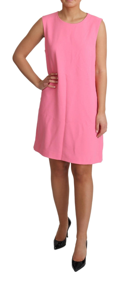 Sleeveless knee length dress with stylish zipper closure