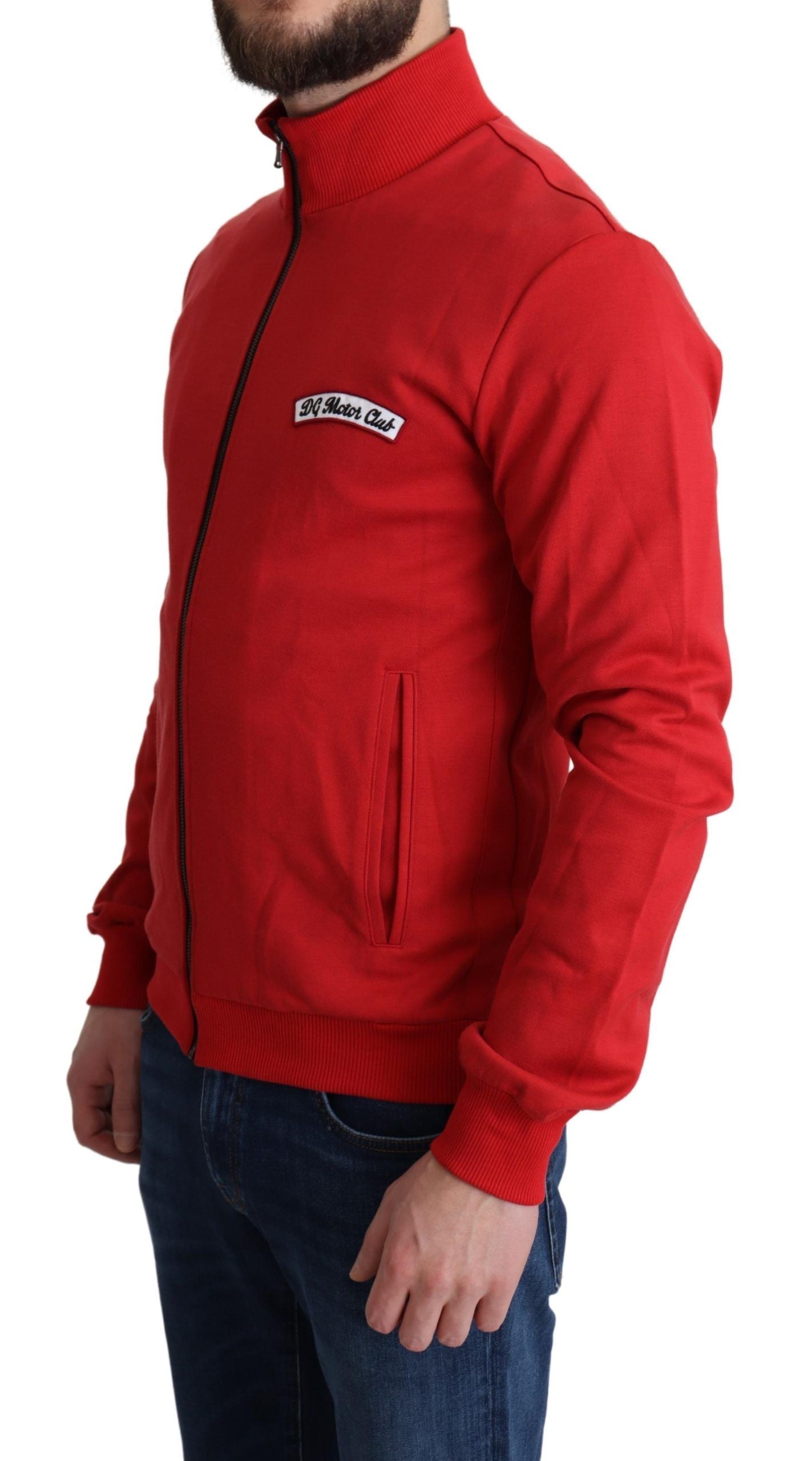 Italian-made slim fit sweater with DG MOTOR CLUB motive