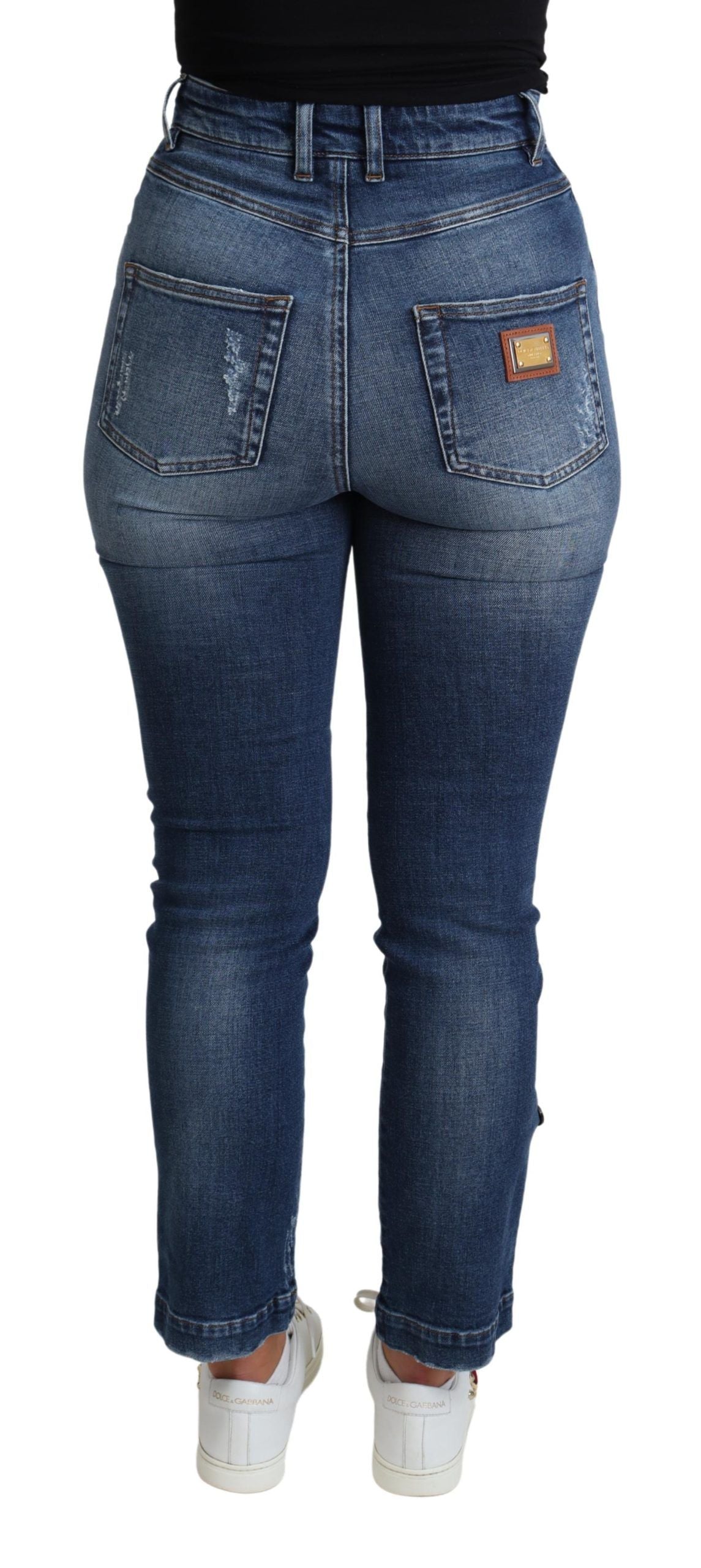 High waist skinny jeans designed to accentuate figure and provide comfort