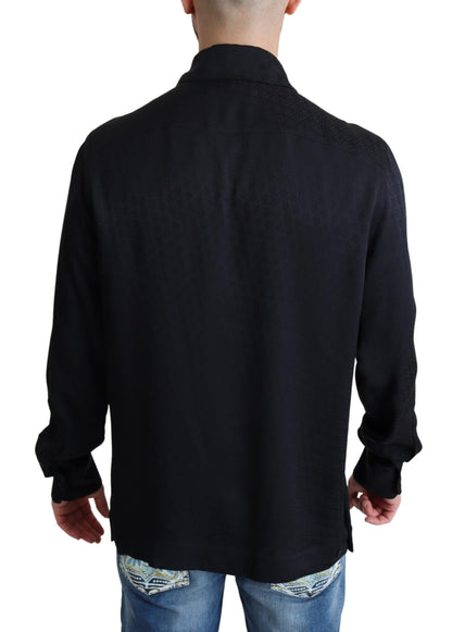 Elegant white silk shirt made in Italy with a blend of classic and modern style