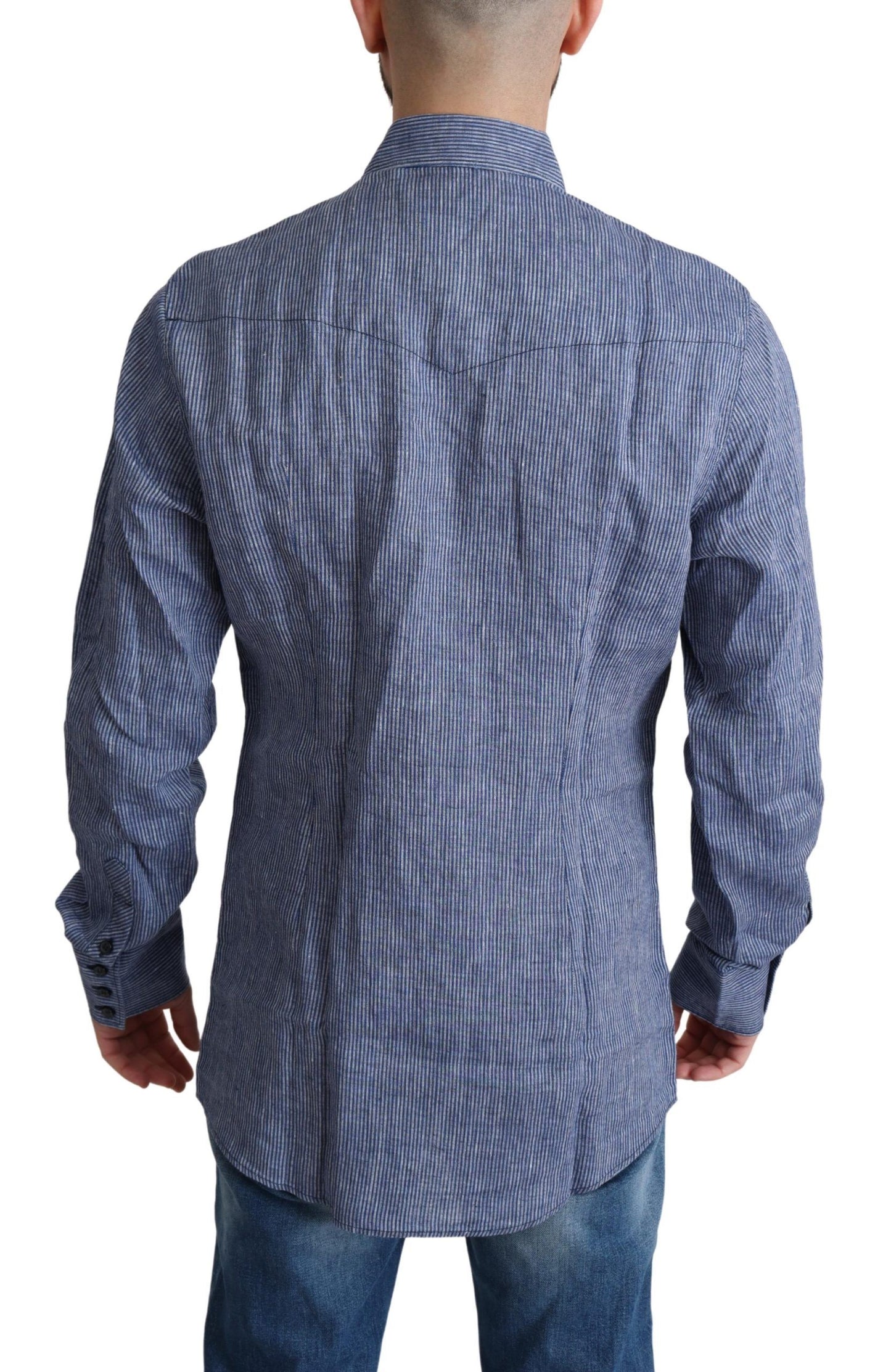 Italian-crafted shirt with full button closure and logo details