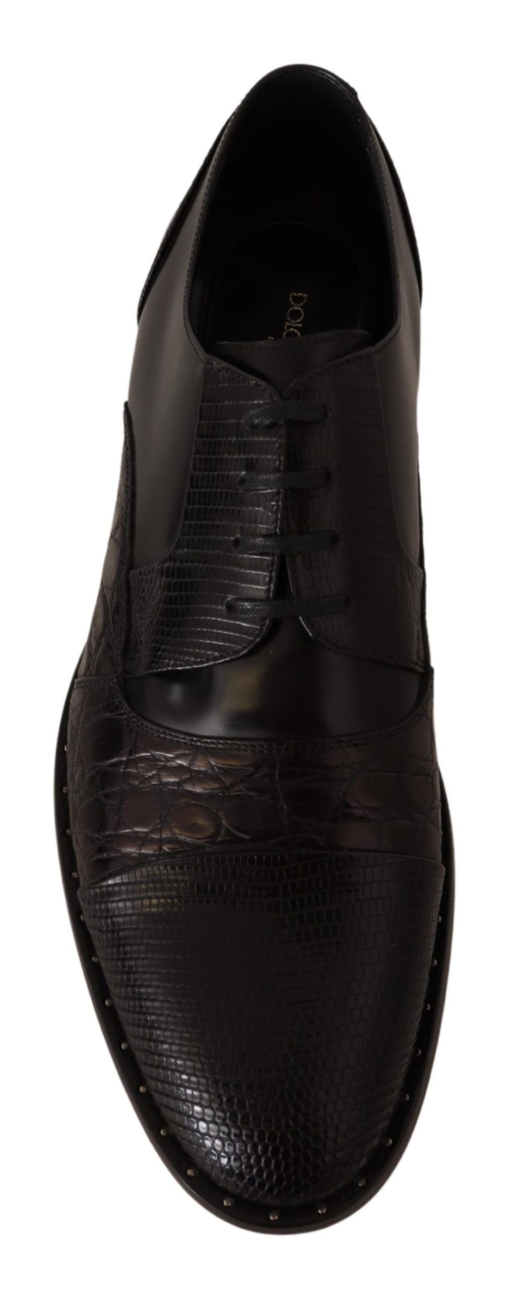 Luxurious black formal oxford wingtip shoes with leather inner lining