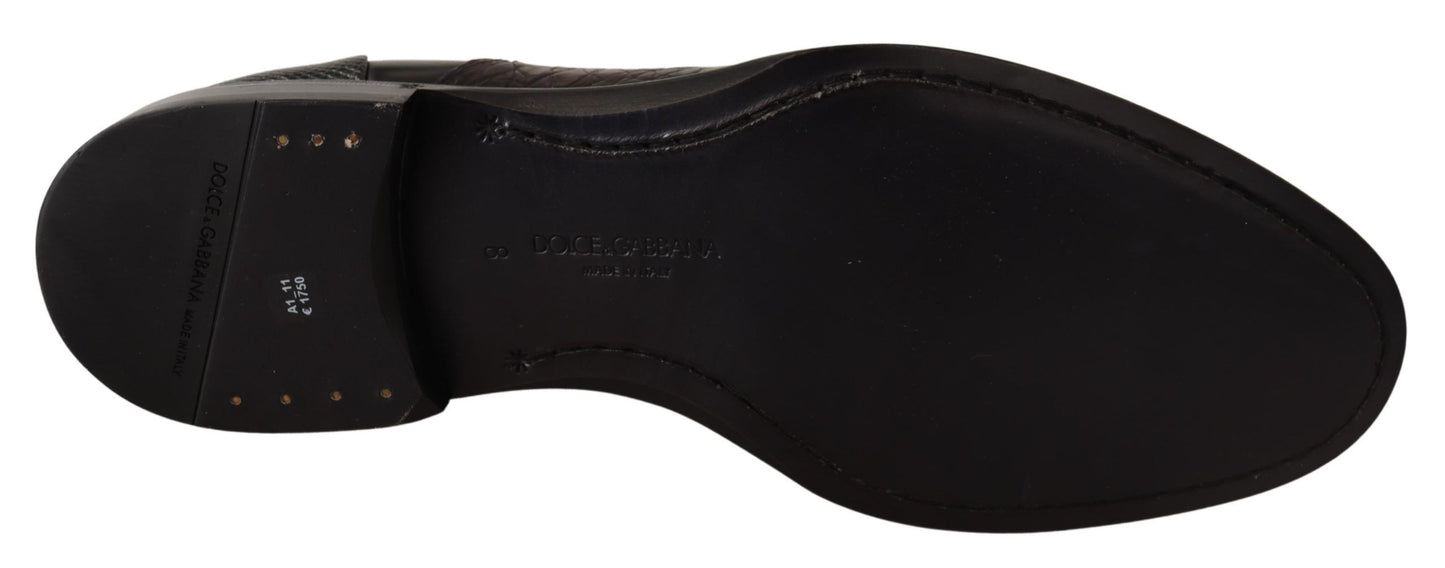 Black Derby formal oxford wingtips exuding sophisticated charm from Italy