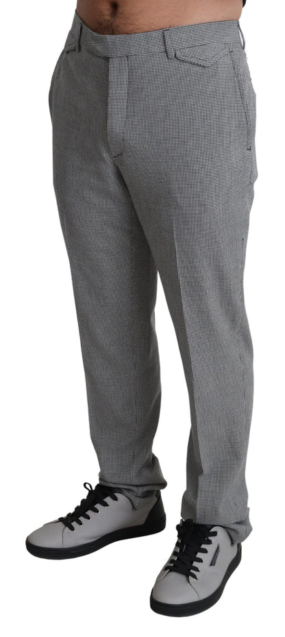 Classic Zipper Fly Closure Wool Trousers from Italy
