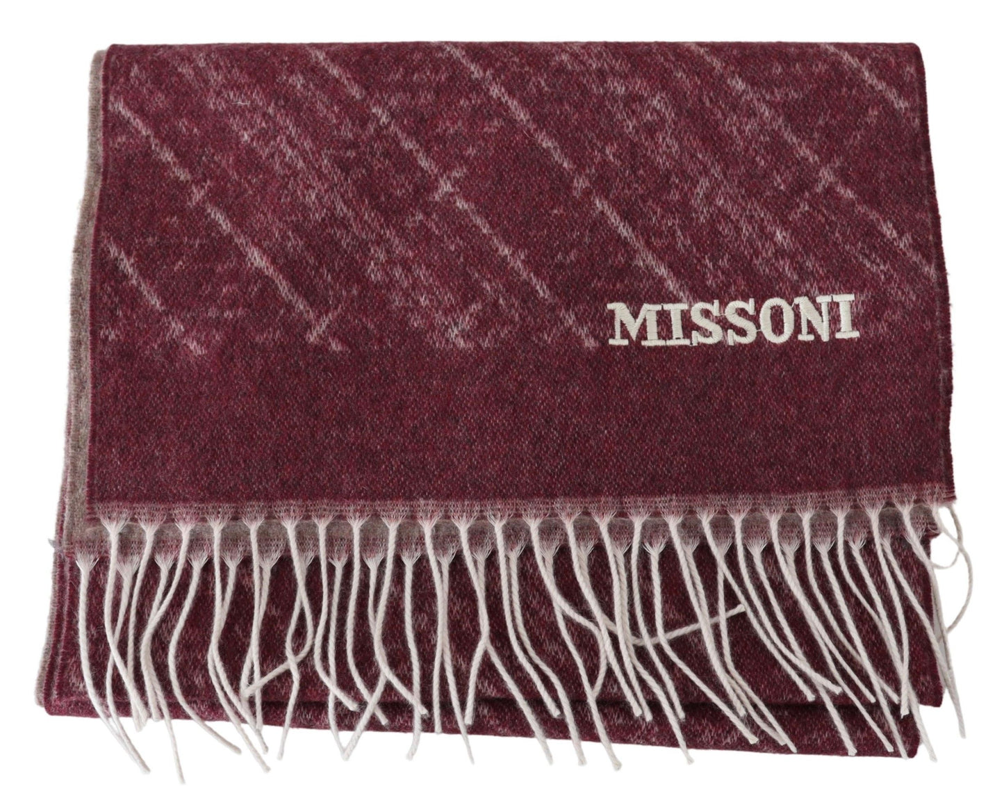 Unparalleled comfort and style with Missoni's iconic logo embroidery on cashmere scarf