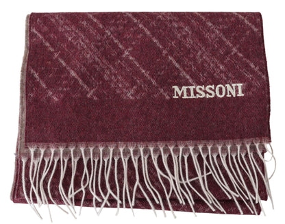 Unparalleled comfort and style with Missoni's iconic logo embroidery on cashmere scarf