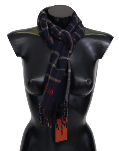 Exquisite unisex camel hair scarf in classic black colorway with logo embroidery