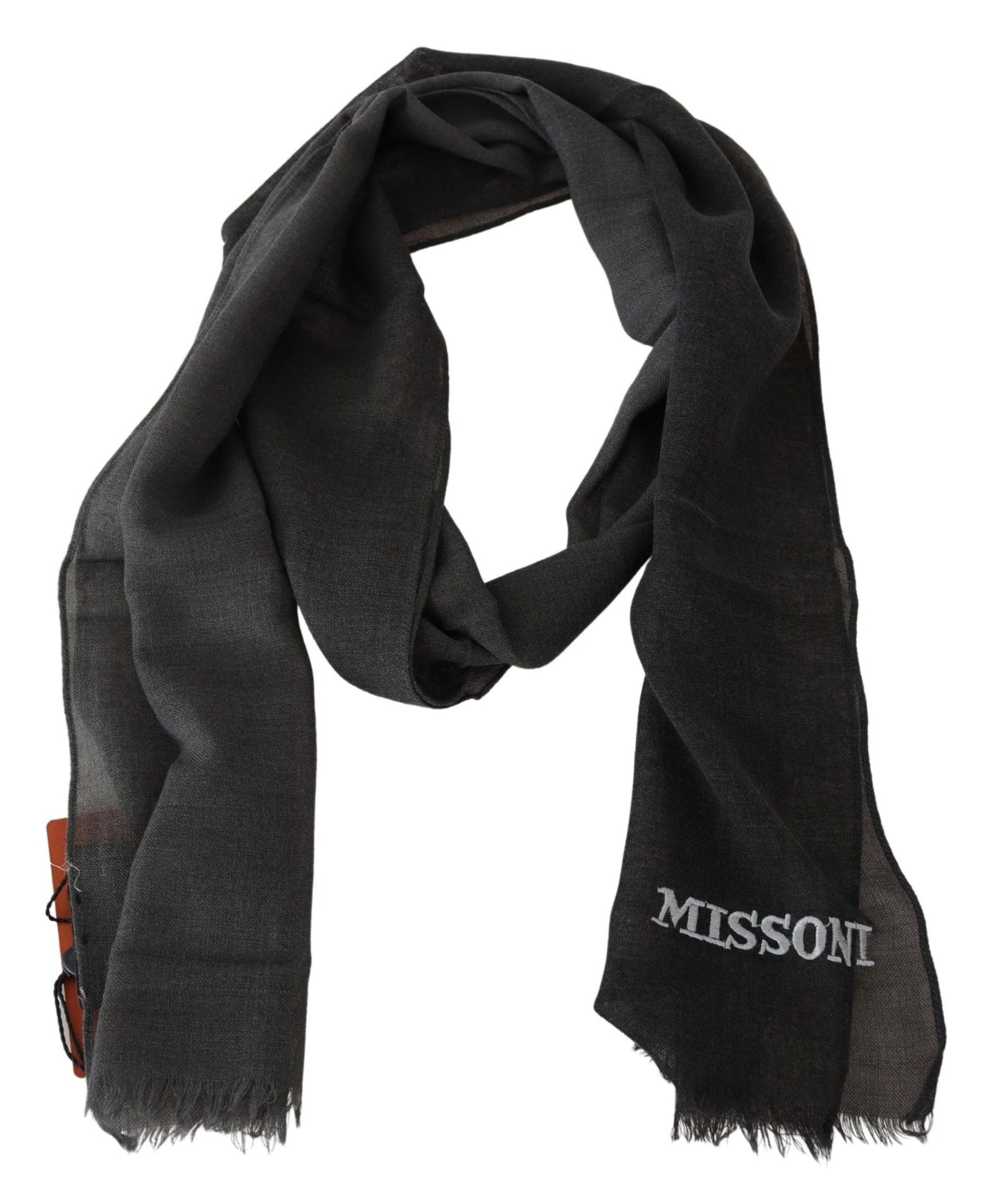Missoni Elegant Black Wool Scarf with Fringes: Luxurious and versatile accessory for any outfit