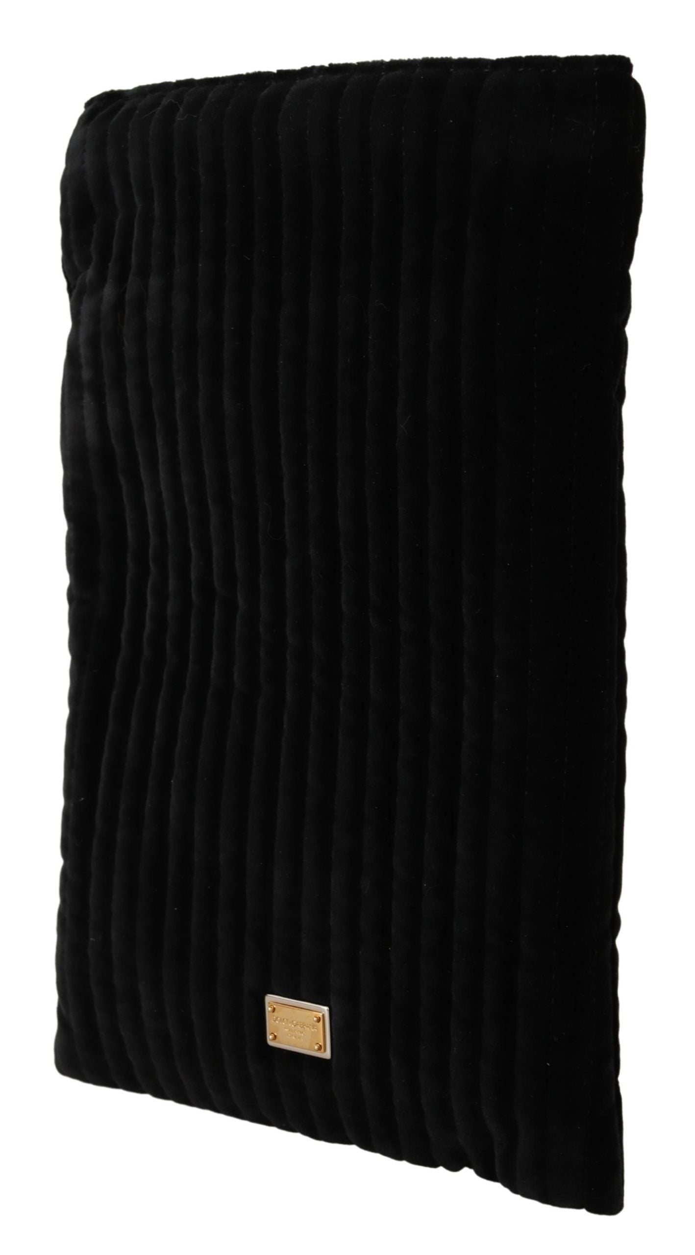 Sumptuous black velvet glasses holder bag with Italian craftsmanship