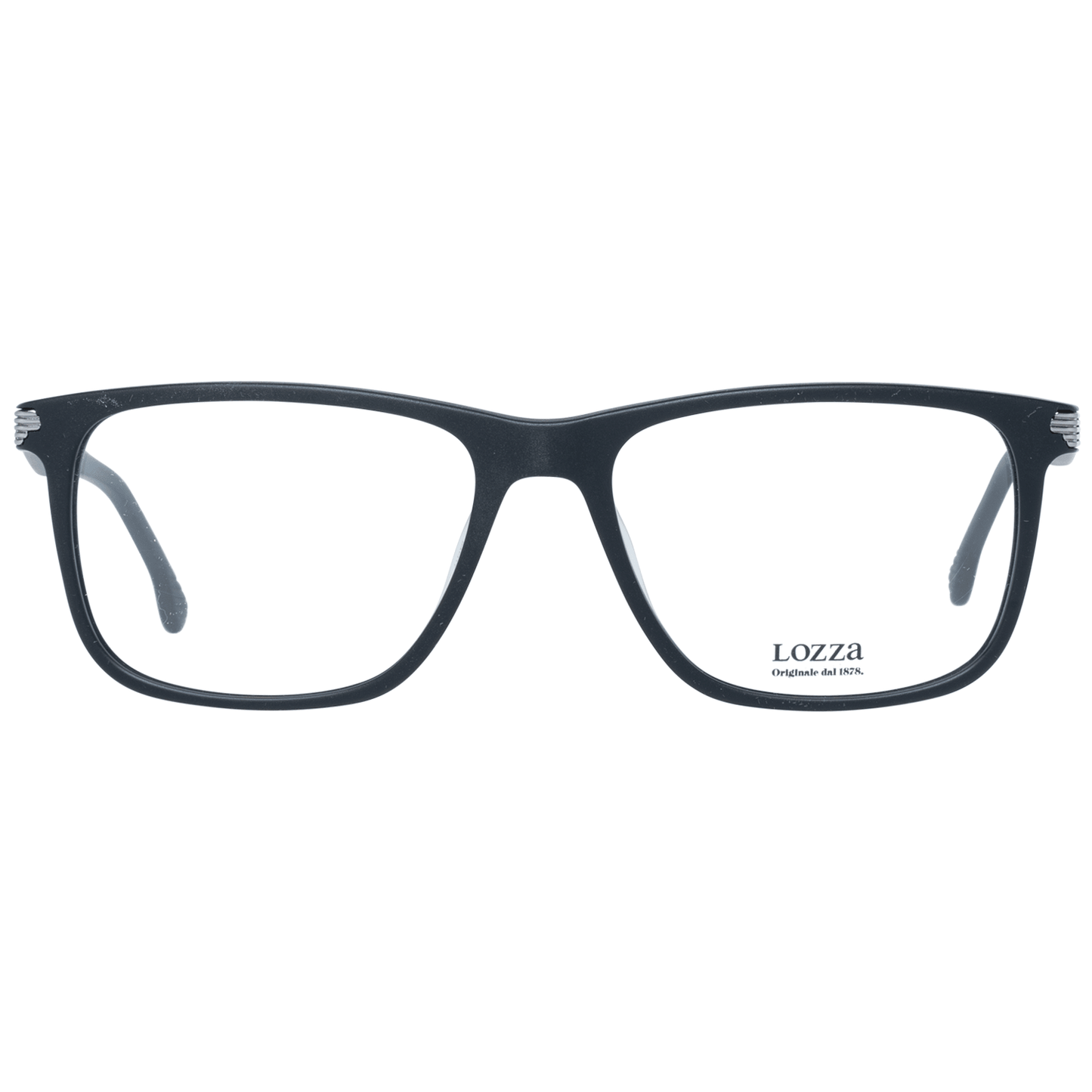 Full-rim rectangular black frames for men with plastic lenses