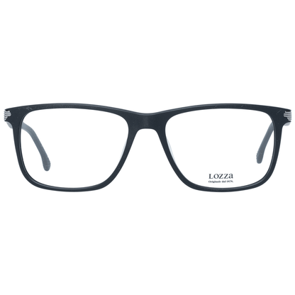 Full-rim rectangular black frames for men with plastic lenses