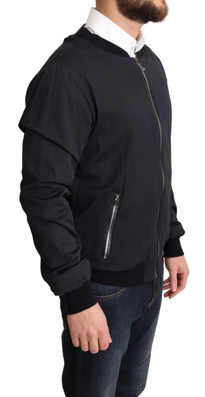 Luxurious Dolce & Gabbana Bomber Jacket with Full Zipper Closure