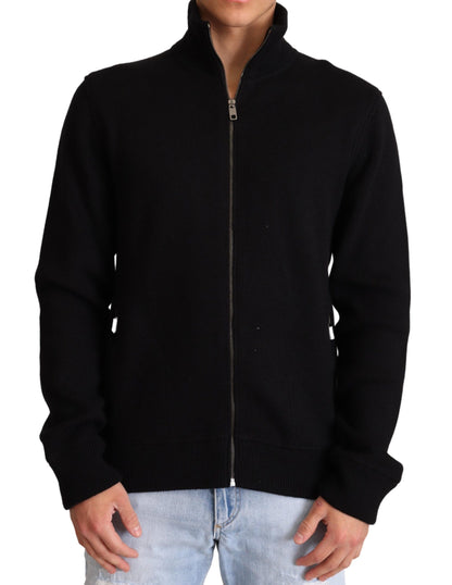 Dolce & Gabbana Elegant High Neck Cashmere Blend Sweater in Black