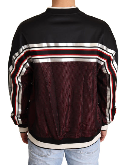 Luxurious Italian pullover sweater in bold black palette