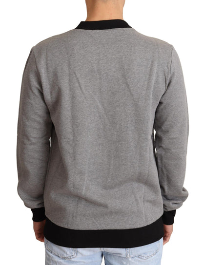 100% Authentic Dolce & Gabbana crewneck sweater with crown king print motive