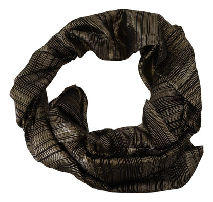 Opulent Dolce & Gabbana Elegant Gold Silk Blend Scarf for women