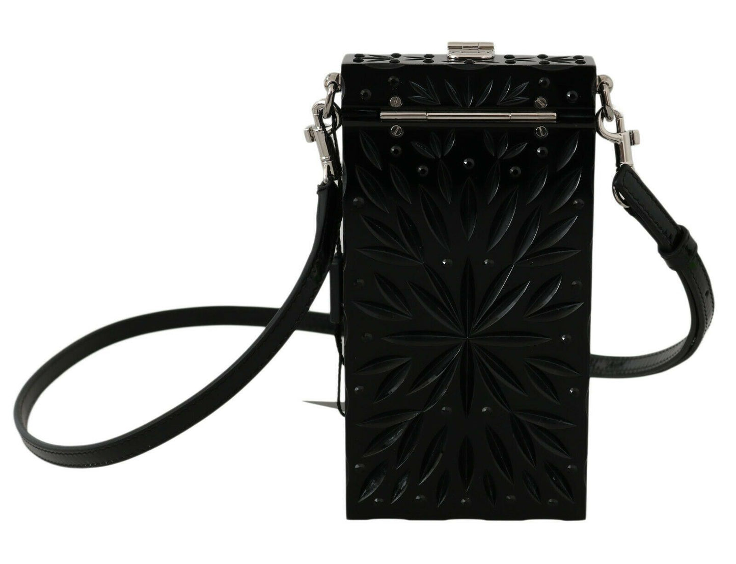 Elegant Dolce & Gabbana Cigarette Case Holder with Detachable Shoulder Strap and Exquisite Logo Details