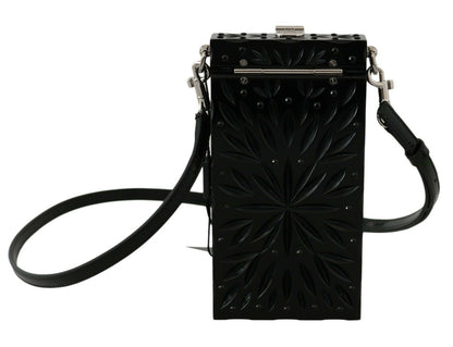 Elegant Dolce & Gabbana Cigarette Case Holder with Detachable Shoulder Strap and Exquisite Logo Details