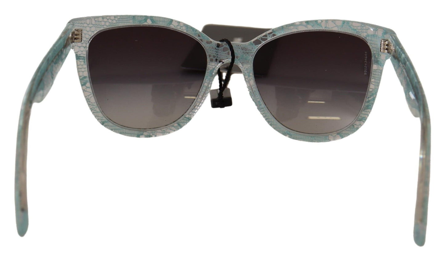 Dolce & Gabbana Sicilian Lace Crystal Acetate Sunglasses in Blue for Women