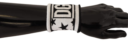 Dolce & Gabbana Elegant Monochrome Wool Wristband Set in White
