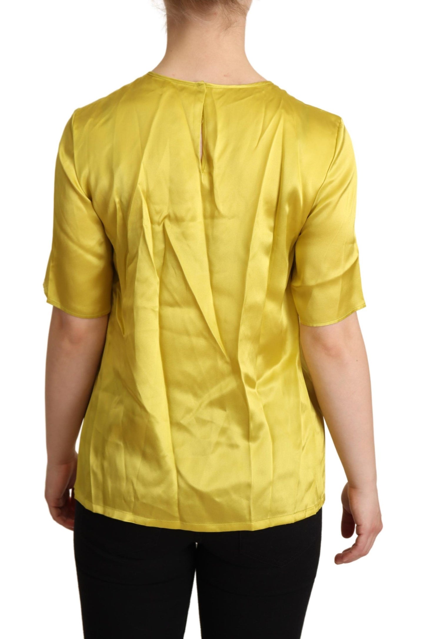 Exquisite Dolce & Gabbana silk blouse with logo details