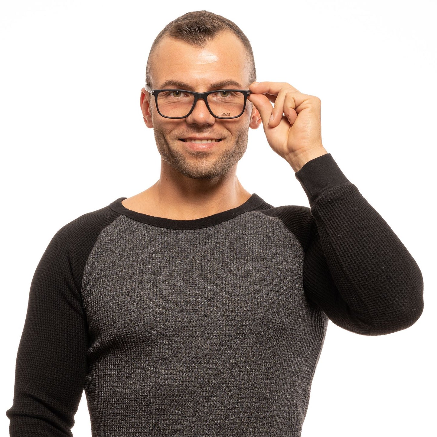Rectangular black optical frames for men with 54-17-140 measurements