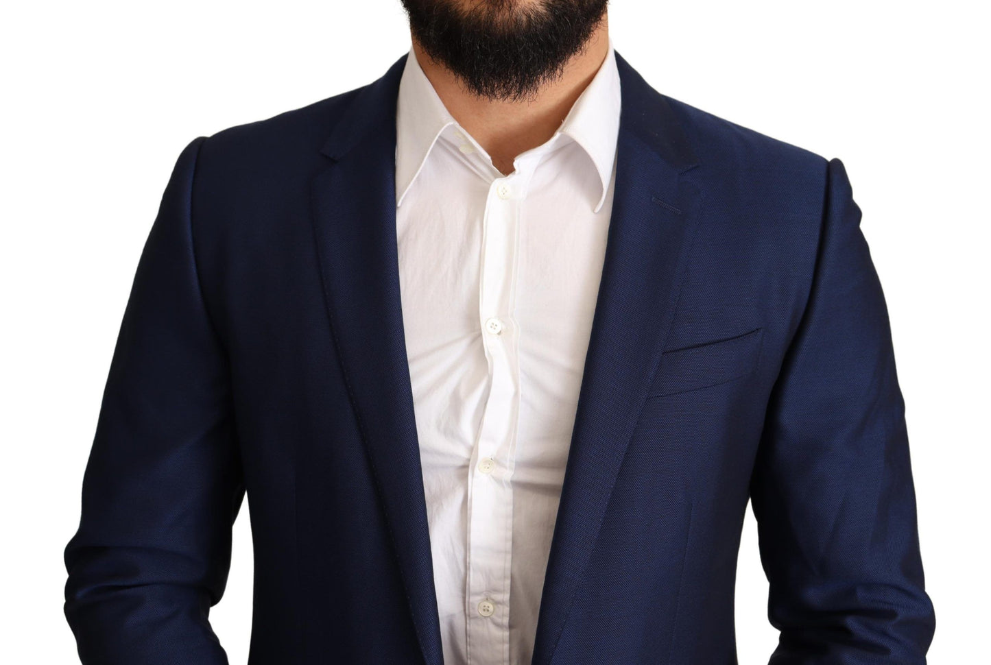 High-Exclusive Craftsmanship Dolce & Gabbana Navy Blue Virgin Wool Blazer