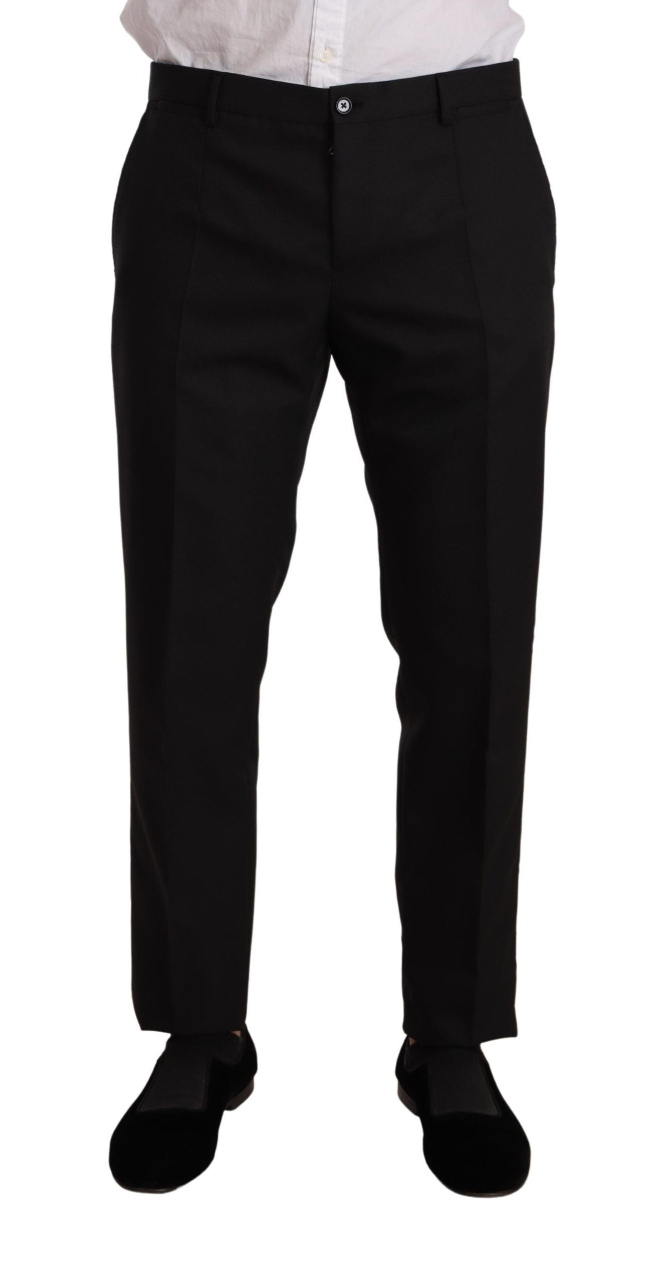 Premium Black Two-Piece Suit with High Craftsmanship and Classic Look