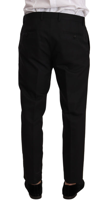 Italian-Made Martini Suit with Black Fantasy Pattern and Superior Design