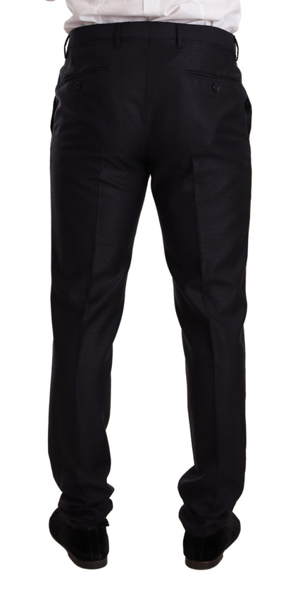Close up of lining fabric on Dolce & Gabbana Elegant Slim Fit Jacquard Suit