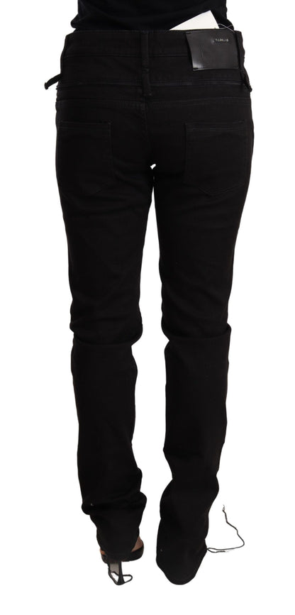 Sleek and sophisticated black denim with Acht logo details