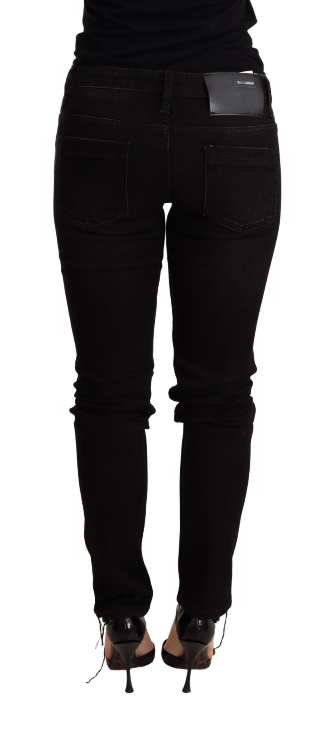 Stylish and comfortable slim fit black denim for a sophisticated look