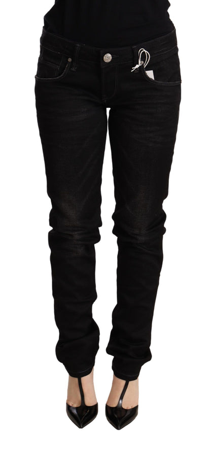 Exquisite black wash skinny jeans from Acht, crafted in Turkey