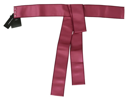 Pink silk belt featuring refined Dolce & Gabbana logo detail