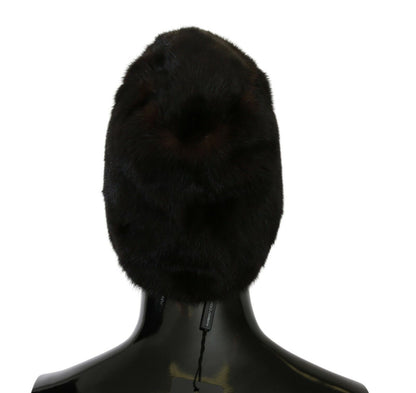 Italian-made, black silk beanie with luxe inner lining