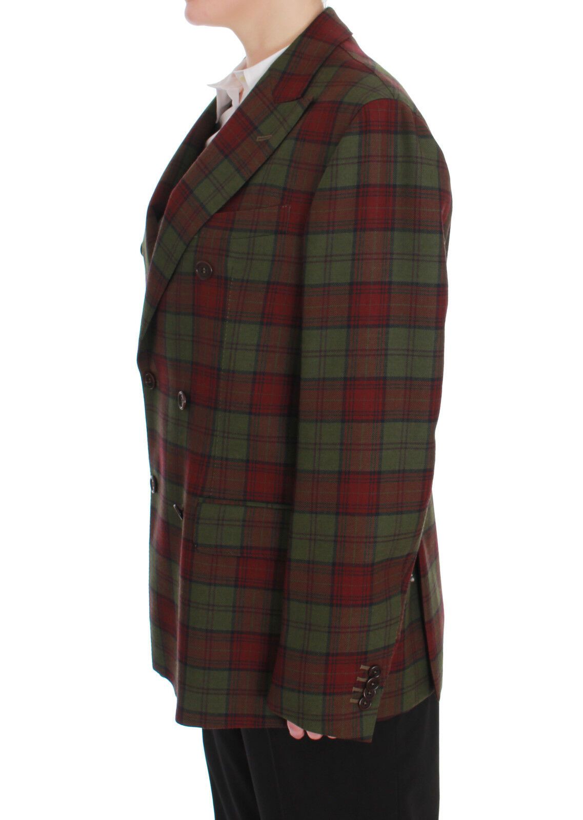 Luxurious Italian tailored wool blazer with two-button closure