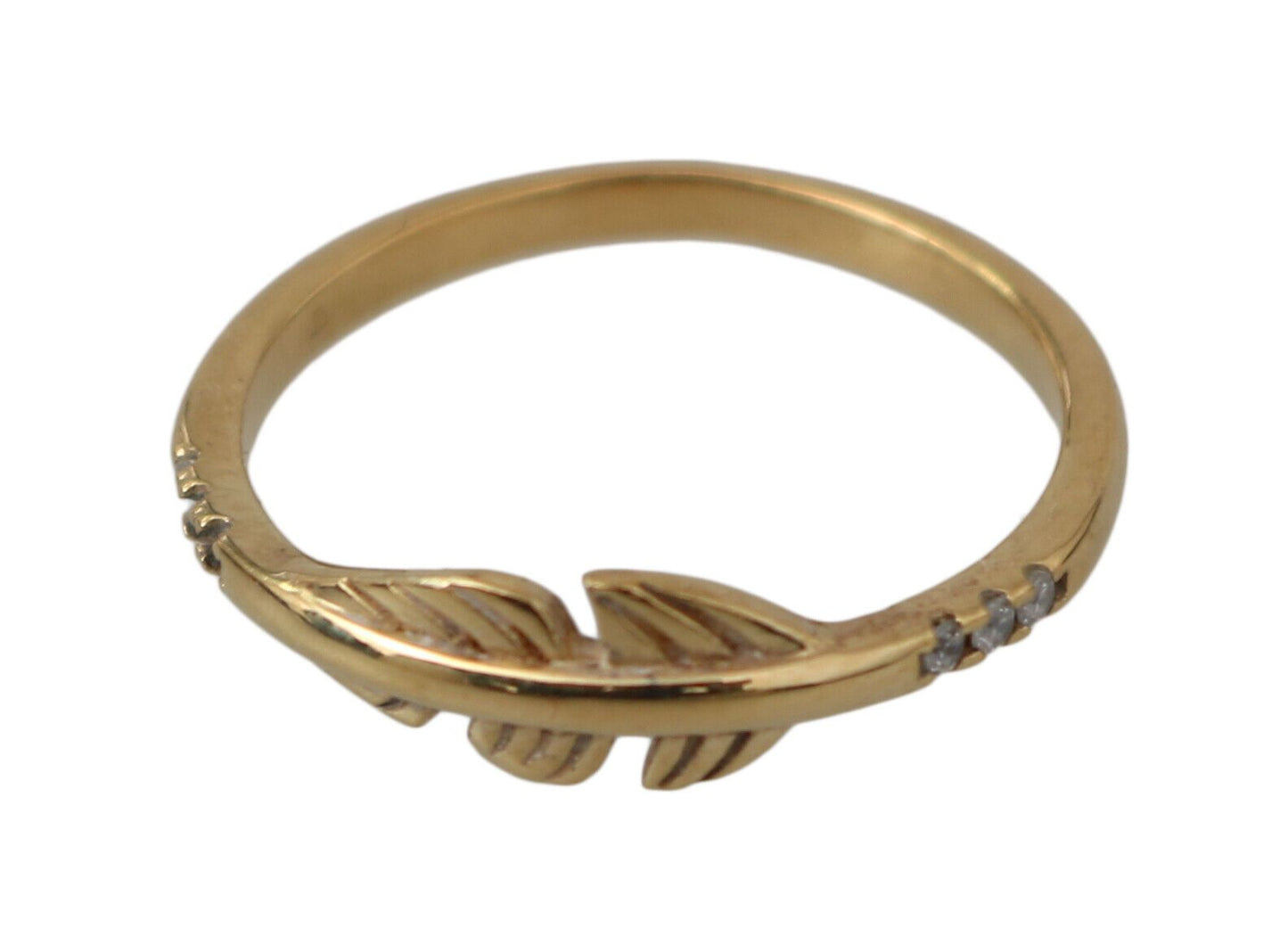 Nialaya Elegant Gold CZ Crystal Women's Ring crafted from 925 sterling silver