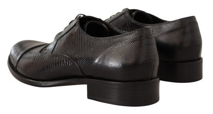 Italian crafted men's formal shoes with leather sole and logo details