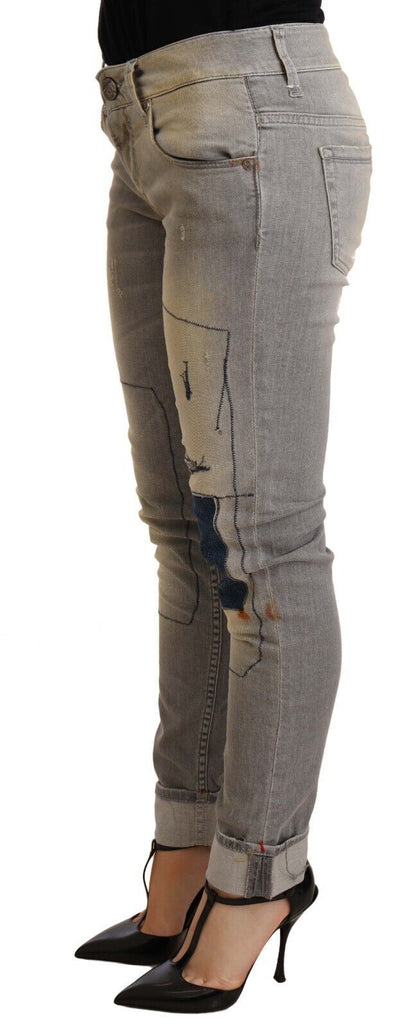 Versatile and effortlessly chic gray wash denim jeans