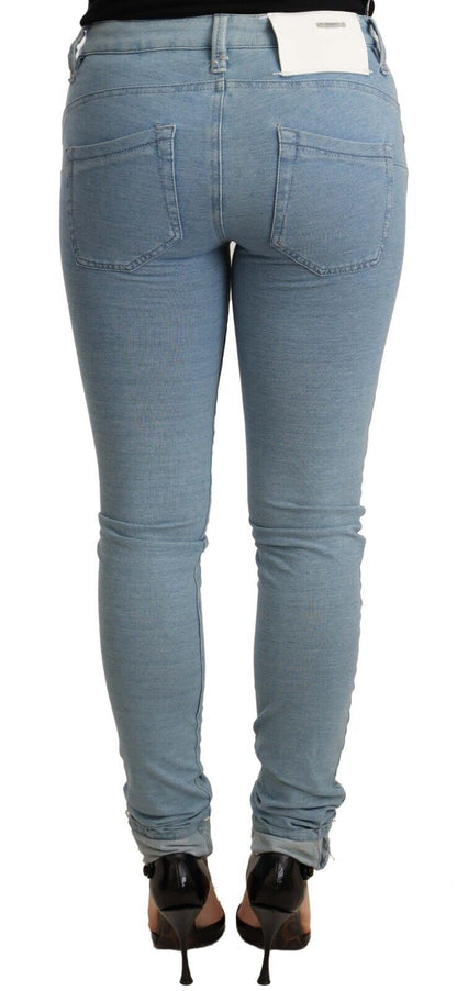 Italian-made Acht denim jeans with stylish button fly closure and signature logo details