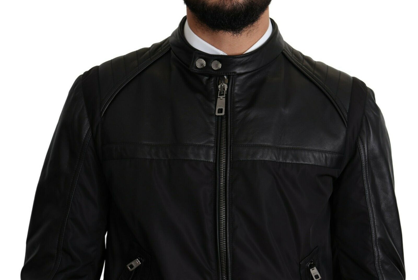 Stunning black bomber jacket perfect for fashion-forward individuals
