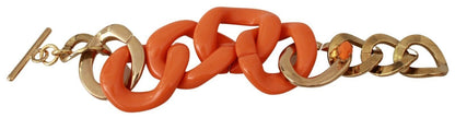  Unisex Ermanno Scervino Orange Statement Bracelet in bold, chic design, perfect for casual and sophisticated ensembles