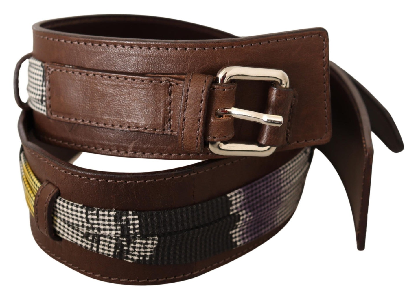 100% authentic leather belt from Costume National in a versatile brown hue