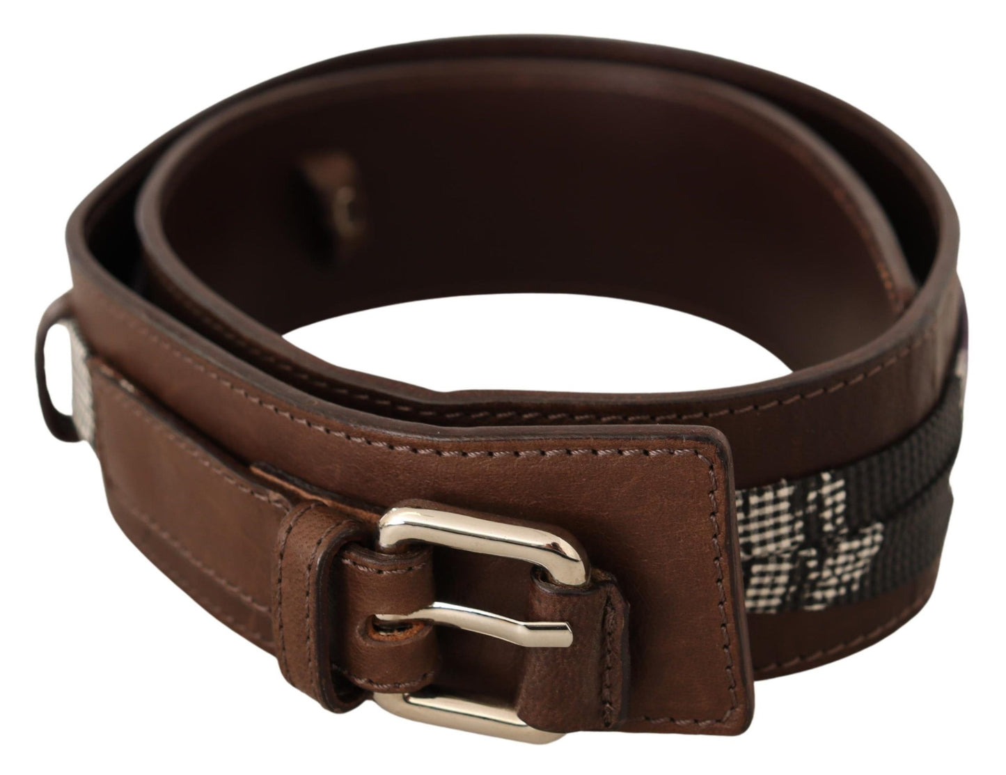 Exude sophistication with Costume National’s stunning brown leather fashion belt
