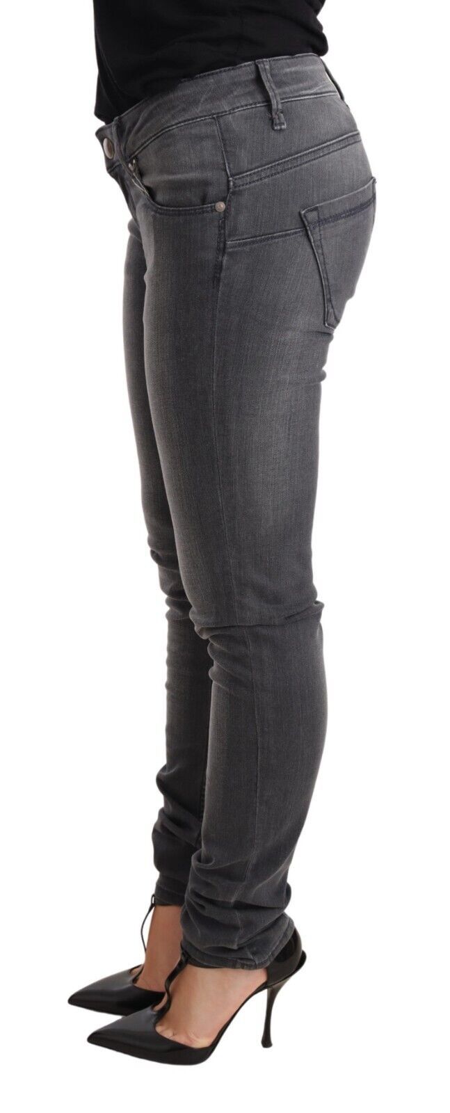  High-quality cotton skinny denim jeans with logo details from IT 
