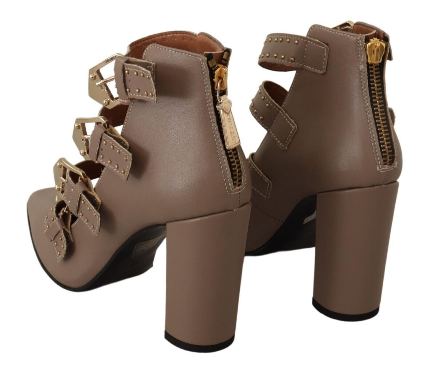  MY TWIN Leather multi-buckle heels, the epitome of elegance