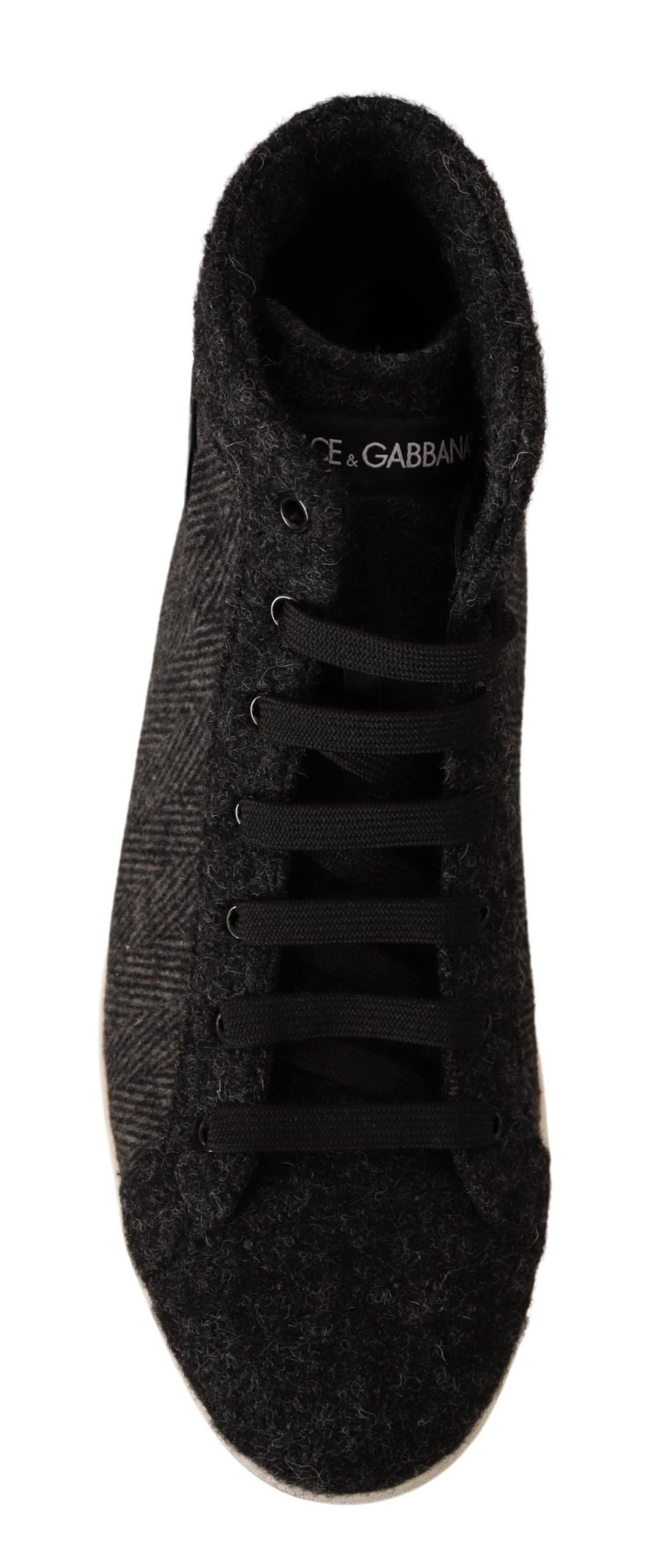 Versatile and stylish high top sneakers in gray and black color scheme