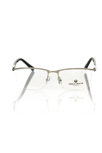 Elevate your visual allure with Frankie Morello Black Metallic Unisex Frame