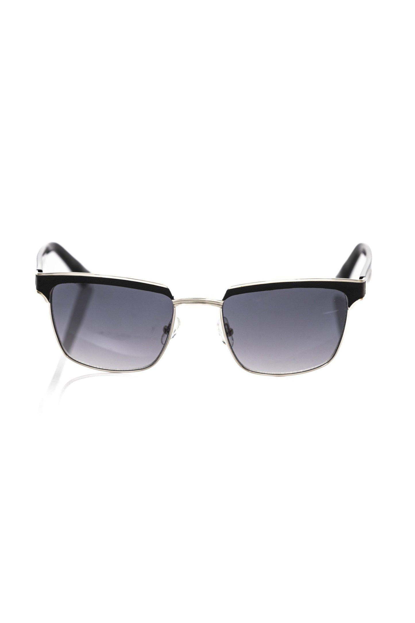 Frankie Morello Black Metallic Fiber Men Sunglass exudes sophisticated Italian luxury